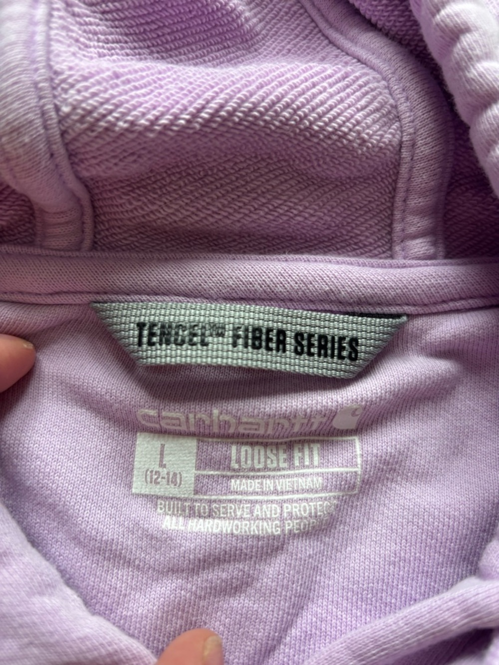 Carhartt Tencell Fiber Purple Hoodie - Picture 4 of 5